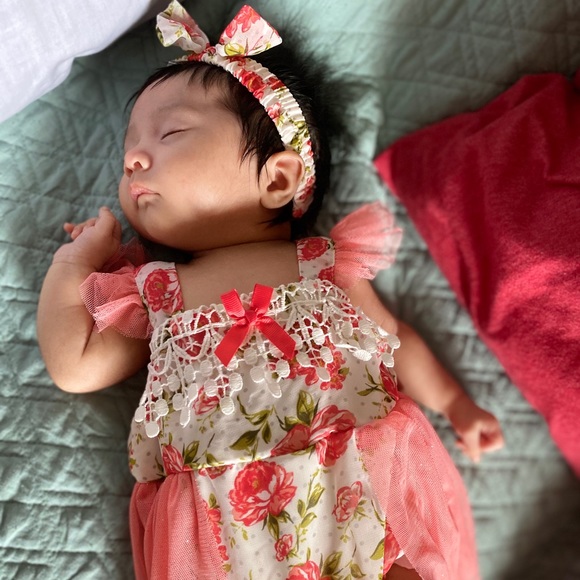 🌹👼🏻New Born Rosey Dress👼🏻🌹 - Picture 7 of 7